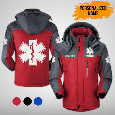 Personalized Name Love EMS Thickened Reflective Mountaineering Jacket MS781
