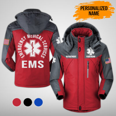 Personalized Name Love EMS Thickened Reflective Mountaineering Jacket MS797