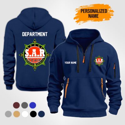 Personalized Name Love Search And Rescue 3D Printed Quarter Zip Hoodie AS970