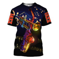 3D All Over Printed Jazz Saxophone And Trumpet Art Clothes ADS127b
