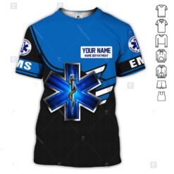Personalized Name And Department EMS 3D All Over Printed Clothes BC487