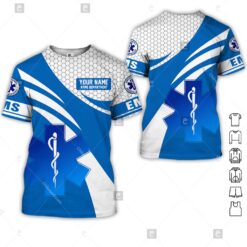 Personalized Name And Department EMS 3D All Over Printed Clothes CM456