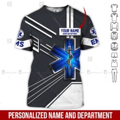 Personalized Name And Department EMS 3D All Over Printed Clothes CM800