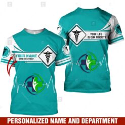 Personalized Name And Department EMS 3D All Over Printed Clothes DT236