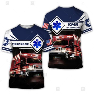 Personalized Name EMS 3D All Over Printed Clothes BC285